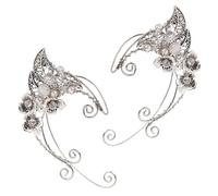 WATIIFUFU Ear Clip Elves Ear Bone Handmade Filigree Wrap Earrings Non Piercing for Teens Women Cosplay