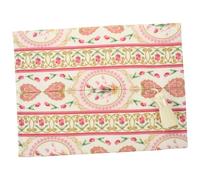 WATIIFUFU Elegant Tulip Pattern Velvet Napkin Case Soft Cloth Tissue Box Cover with Pearl Fringe Fabric Storage Pouch for Car Home Office