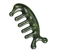 WATIIFUFU Ergonomic Jade Scalp Massage Comb with Smooth Edges and Massaging Features, Light and Reliable Fish-Shaped Tool for Indian Head Massage and Relaxation
