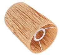 WATIIFUFU European Style Decorative Paper Lampshade for Table Lamp Pleated Round Khaki Raffia Easy Install Romantic Warm Home Ornament for Living Bedroom Dining