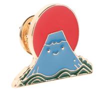 WATIIFUFU Fashionable Zine-alloy Fuji Mountain Brooch Pin Cartoon Lapel Badge for Women Party Dress Decoration Backpacks Hats Accessories