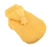 WATIIFUFU Fleece Dog Coat Full Body Sleepwear Hypoallergenic Nonrestrictive Fit Plush Fleece Lined Winter Fashion Style Yellow Recommended Weight 2.5-4 Kg Indoors Outdoors for Puppies