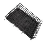 WATIIFUFU Foldable Medium Dog Kennel Iron Wire Crate with Removable Tray Sturdy Pet Shelter for Indoor Training and Travel Easy Assembly Black Pet Cage for Puppies and Small Dogs