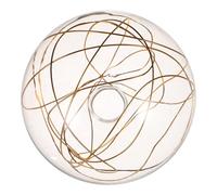 WATIIFUFU Glass Globe Lampshade Aluminum Wire Frame with G9 Opening Even Light Diffusion Elegant Pendant Light Cover Suitable for Modern Offices and Cozy Homes