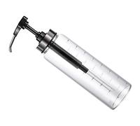 WATIIFUFU Glass Honey Bottle with Press Pump Leak Sauce Dispenser for Ketchup Jam Vinegar and Oil Reusable Kitchen Accessory for Viscous Condiments and Salad Dressings