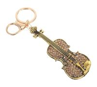 WATIIFUFU Glitter Violin Keychain Key Chain Hanging Ornament Unique Chic Zinc Alloy Multipurpose Accessory Can Be Hung on Backpacks 6.21x1.57x0.59in
