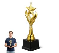 WATIIFUFU Golden Star Trophy Versatile Use and Free to Decorate Five-pointed Star Shape, Plastic Material for Party Competition and Sports Award Celebrations