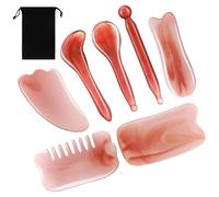 WATIIFUFU Gua Sha Massage Tool with Storage Bag Acupuncture for Face Sculpting Neck and Body Scraping Massage Lightweight Beauty Tools for Portable for Home and Travel