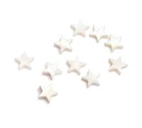 WATIIFUFU Guitar Fretboard Dot Inlays Lightweight 10 Pcs Star Shape Made of White Seashell Easy to Remove Guitar Fingerboard Markers for Ukulele Decorations