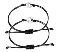 WATIIFUFU Handmade Adjustable Woven Rope Bracelet with Paw Print Charm for Women Men Teens Friendship Jewelry Pet Lovers Lightweight Comfortable Fit Cute Birthday Party Favor