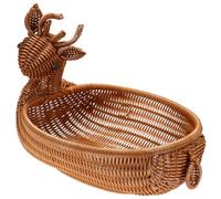 WATIIFUFU Handwoven Natural Rattan Bread Basket Container for Proofing Dough and Baking Supplies Non-stick Artisan Bread Rising Basket Table Storage Organizer for Home Bakery Brown