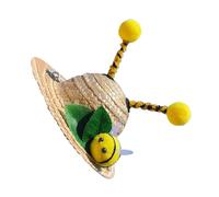 WATIIFUFU Hat Bee Design Small Size Summer Sun Cap for Cats and Dogs, Photo Prop Party Accessory, Lightweight Breathable Birthday Decor