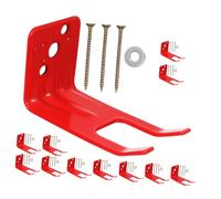 WATIIFUFU Heavy Duty Fire Extinguisher Wall Mount Brackets Metal Hooks with Screws for Secure Visible Storage in Homes Offices and Multiple Wall Types Red Holder for Emergency Use