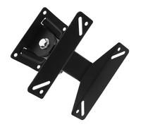 WATIIFUFU Heavy-duty Iron Tv Wall Mount Stand for Monitors and Tvs Fixed and Swivel Bracket with Angle Ergonomic Wall Mount for Living Bedroom Office Use Black