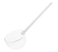 WATIIFUFU High Borosilicate Glass Spoon Transparent Stirring Teaspoon for Soup Milk Cocktail Cold Drinks Heat-Resistant Kitchen Glass Scoop Japanese Style Tea Scoop