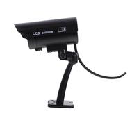 WATIIFUFU High Simulation Cctv Camera Dummy Fake Surveillance Indoor Outdoor Waterproof with Adjustable Bracket and Mount Screws, Black, Suitable for Warehouse Security