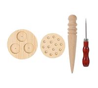 WATIIFUFU Household 14-Hole Wooden Moxa Cone Mold Set with Rod Maker Tool for DIY Moxa Roll Making Wood Cone Mold Kit Suitable for Traditional Acupuncture and Moxibustion Therapy