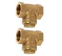 WATIIFUFU Inline Check Valve Anti Backflow and Corrosion Resistant Universal Female Thread Brass 2pcs for Plumbing Systems and Water Pipes, Suitable for Home and Industrial Use for Home