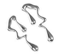 WATIIFUFU Irregular Waterdrop Earrings for Women Abstract Artistic Zinc Alloy Studs Minimalist Statement Jewelry for Wedding Birthday Christmas