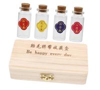 WATIIFUFU Keepsake Box and Elegant Design, Versatile Storage Solution Wood and Glass with Large Capacity to Protect Baby's First Haircut for Boys and Girls for Newborn Families