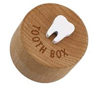 WATIIFUFU Keepsake Box for Boys and Girls Adorable Tooth Storage Organizer for Boys and Girls Lightweight Wooden Container for Teeth and Fetal Hair for Childhood Memories