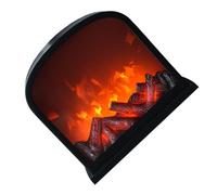 WATIIFUFU LED Fireplace Light Decorative Lamp with Flickering Flames Black Faux Hearth Design for Bedroom Holiday Party and Home Compact and Ambient Lighting