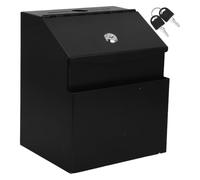 WATIIFUFU Lockable Collection Slot Box Suggestion with Metal or Secure for Insertion , Drop Box with Sl nd Sophisticated Look Ballot Use Desktop School or Office Fundraiser