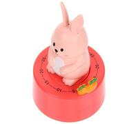 WATIIFUFU Magnetic Kitchen Timer Manual Chain No Battery Red Rabbit Design Adorable Appearance for Long Working Hours Cooking and Baking Timing Tool