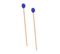 WATIIFUFU Marimba Mallets for Students Maple Wood Drumsticks with Non-slip Grip Blue Head Percussion Mallets for Tongue Drum and Xylophone Performance Practice