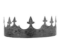WATIIFUFU Men Metal Crown Headband Classic Delicate Design Strong Structure Light Weight Black Party Headdress for Prom Stage Performance