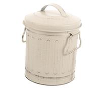 WATIIFUFU Metal Ash Bucket with Lid and Comfortable Handle Vintage Style Fire Bucket for Ashes Multipurpose Indoor Storage Pail for Fireplace and Compost Metal Construction Easy to Carry