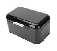 WATIIFUFU Metal Bread Box Black Kitchen Food Container One-handed Operation Storage Bin for Bread Snacks and Fruits Practical Organizer