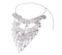 WATIIFUFU Metal Mask Party Mask Silver Half Face Design Lightweight Sturdy for Costume and Belly Dance Parties