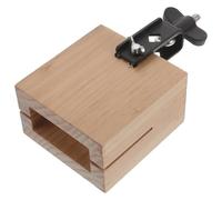 WATIIFUFU Mini Wood Cowbell Hand Percussion Instrument, Small Solid Wood Cow Bell Drum Attachment for Band and Jazz, Wooden Block Cowbell Suitable for Practice and Performance