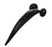 WATIIFUFU Multi-Function Easy to Operate and Carry for Neck and Back Ox Horn Massage Wheel Body Massager Roller Handheld Black Massager Tool for Personal Use and Business Trips