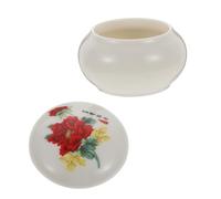 WATIIFUFU Multi-function Mini Ceramic Cosmetic Jar Face Cream Storage Pot Refillable Makeup Sample Container Delicate Chinese Style Tea Powder Holder for Daily Use and Desktop Decoration