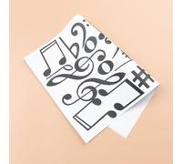 WATIIFUFU Musical Notes Wall Sticker Decal for Interior Walls and Windows, Black PVC Self-Adhesive, Safe to Use, for Home and Dorm Piano Room Decoration