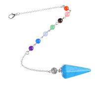 WATIIFUFU Natural Crystal Craft Hexagonal Pendulum Pendant Delicate Crystal Taper Pendant for Wiccan Women