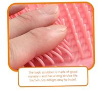 WATIIFUFU Non-Slip Bath Massage Foot Scrubber Mat with Suction Cups for Shower Wall Mounted Back Scrubber Pad Foot Reflexology Pressure Point Massager Floor Mat for Home Bathroom Pink