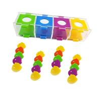 WATIIFUFU Parrot Intelligence Acrylic Color Sorting Throwing Box for Pet Birds Providing Essential Physical Activity and Reducing Loneliness during Training Sessions Random Color