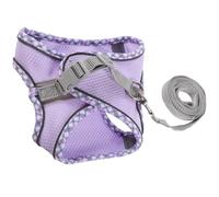 WATIIFUFU Pet Harness and Leash Set for Dogs Adjustable Neck and Chest Straps Polyester Material Suitable for Walks and Taking out Your Pet Purple Vest Harness