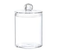 WATIIFUFU Plastic Cotton Buds Holder with Lid, Apothecary Jar for Cotton Ball Storage, Bathroom Accessories Organizer with Good Sealing Performance to Keep Belongings Neat and Tidy