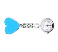 WATIIFUFU Pocket Watch Simple Fashion Style Suitable for Nurses and Doctors Product Accessories Heart Shaped with Quartz Movement and Waterproof Alloy Case, Dial for Setting