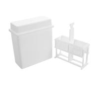 WATIIFUFU Pom Plastic Microscope Slide Rack with Easy Installation and Chemical Resistance for Clinical Environments and Pathology Labs, White Slide Staining Holder for Repetitive Use
