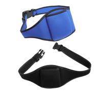 WATIIFUFU Portable Adjustable Mic Belt Pouch 2 Pcs with Sweat-Resistant Waistband, Microphone Holder Pack for Indoor Fitness Training and Theatrical Presentations, Navy and Black Drop Pouch