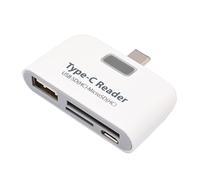WATIIFUFU Portable Lightweight Design Type-c Card Reader USB Hub with USB 3.1 Port Compatible with Laptop and Type- for Travel and Work
