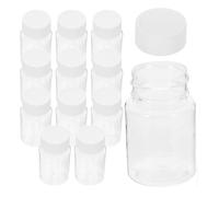 WATIIFUFU Portable Medicine Organizer with Cap Plastic 12pcs Travel Medicine Storage Bottles 50ml for Capsules and Small Objects, for Travel and Daily Use