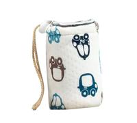 WATIIFUFU Portable Milk Bottle Insulation Bag Thickened Five Milk Bottle Pouch with Cartoon Car Design Wear Resistant and Temperature Locking Cover Sleeve for Outing Use