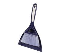 WATIIFUFU Portable Mini Dustpan and Broom Set with Slender Flexible Bristles for Desktop Cleaning Reusable Compact Brush for Home Office Car Interior Space-Saving Storage in Blue