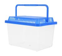 WATIIFUFU Portable Pet Fish Multifunctional and Small Turtles Turtle Breeding Plastic Carrying Tank with Lid for Storage Box, Blue Aquarium Travel Reptile